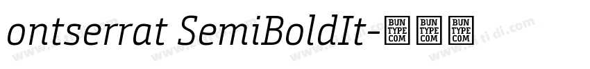 ontserrat SemiBoldIt字体转换